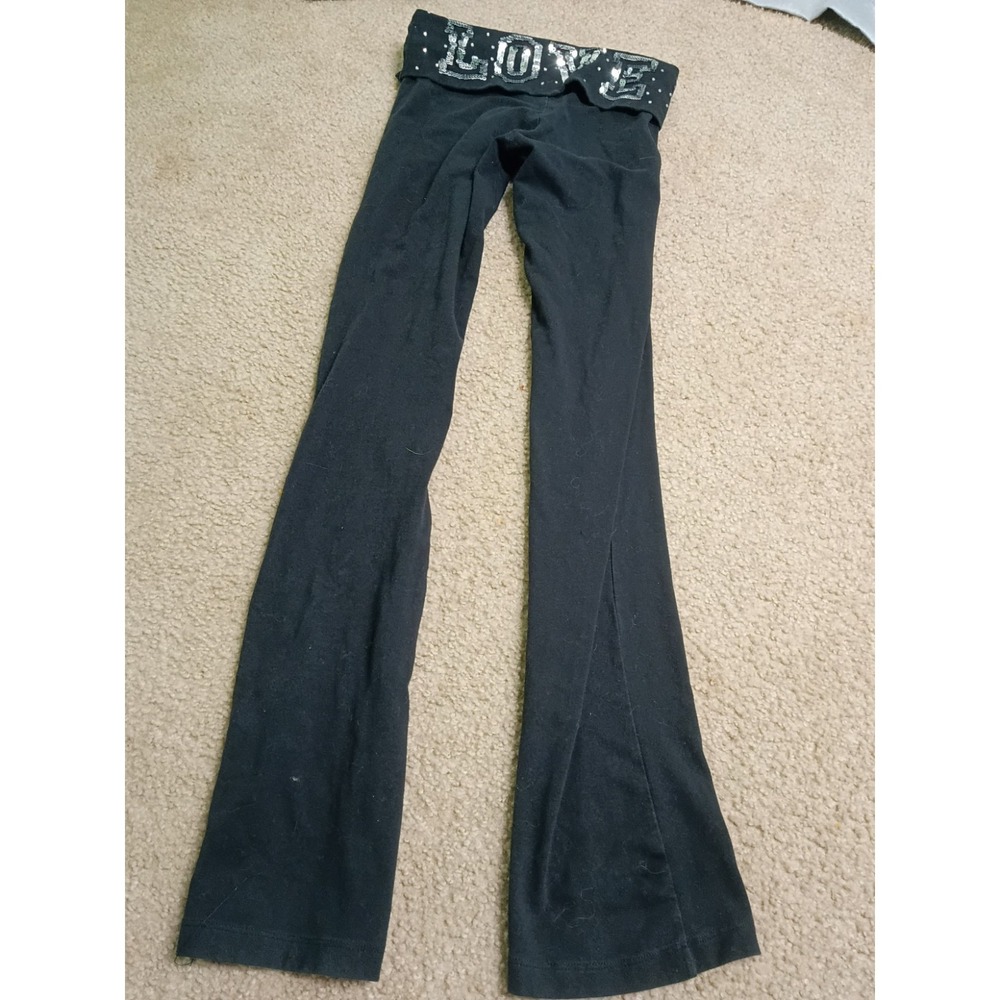 Vintage Y2K Reflex Fold Over Bling Leggings Women's Small S